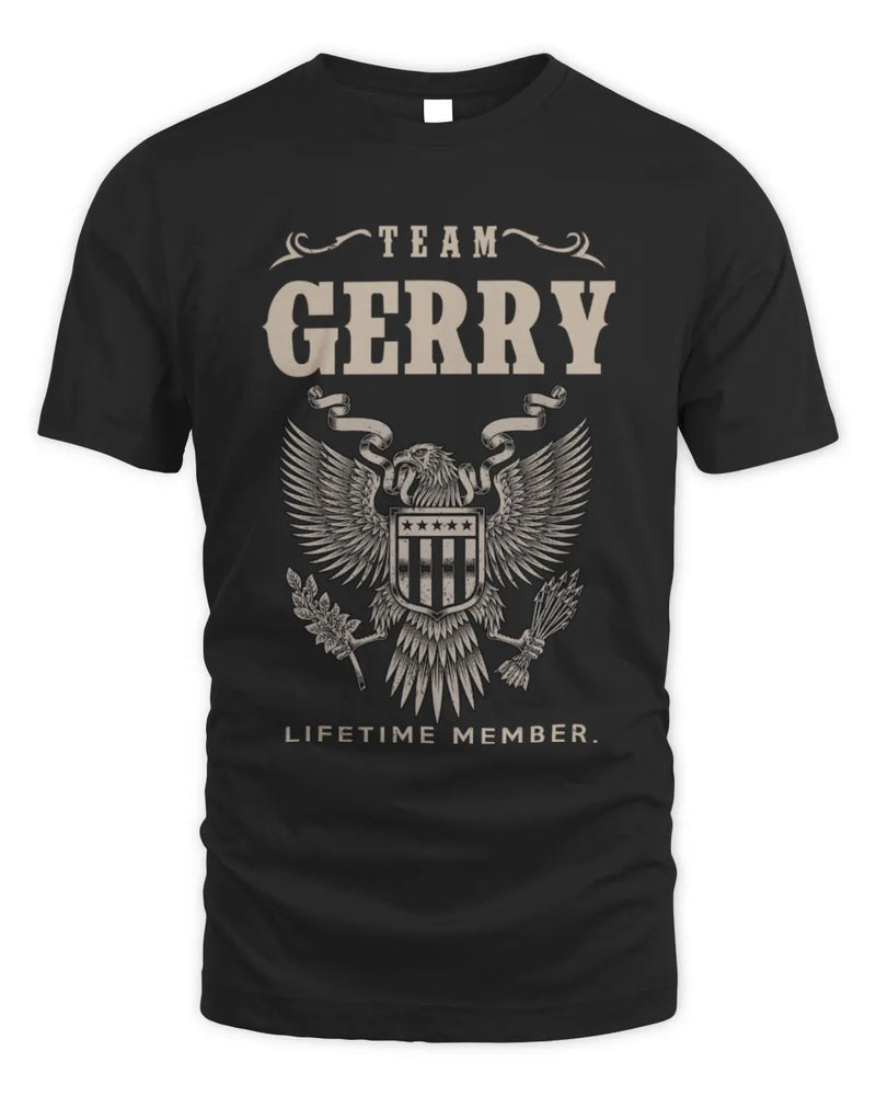 GERRY TP06-K82 – Personalized Classic Style Apparel “Team NAME Lifetime Member” - Unisex Standard T-Shirt - Black