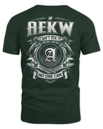 AEKW AP81-K4-626 - Personalized Ahmed Quote Apparel “If Ahmed Can't Fix It, No One Can” - Unisex Standard T-Shirt - Forest Green