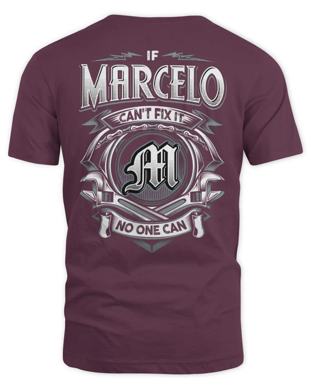 MARCELO AP81-K4-626 - Personalized Ahmed Quote Apparel “If Ahmed Can't Fix It, No One Can” - Unisex Standard T-Shirt - Maroon