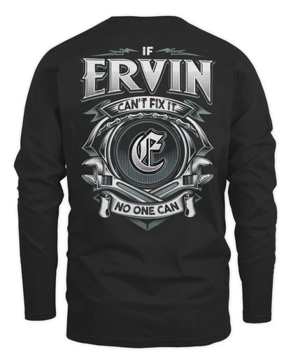 ERVIN AP81-K4-626 - Personalized Ahmed Quote Apparel “If Ahmed Can't Fix It, No One Can” - Men's Long Sleeved T-Shirt - Black