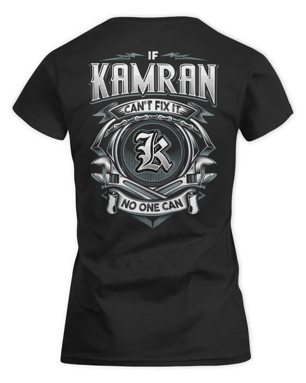 KAMRAN AP81-K4-626 - Personalized Ahmed Quote Apparel “If Ahmed Can't Fix It, No One Can” - Women's Standard T-Shirt - Black