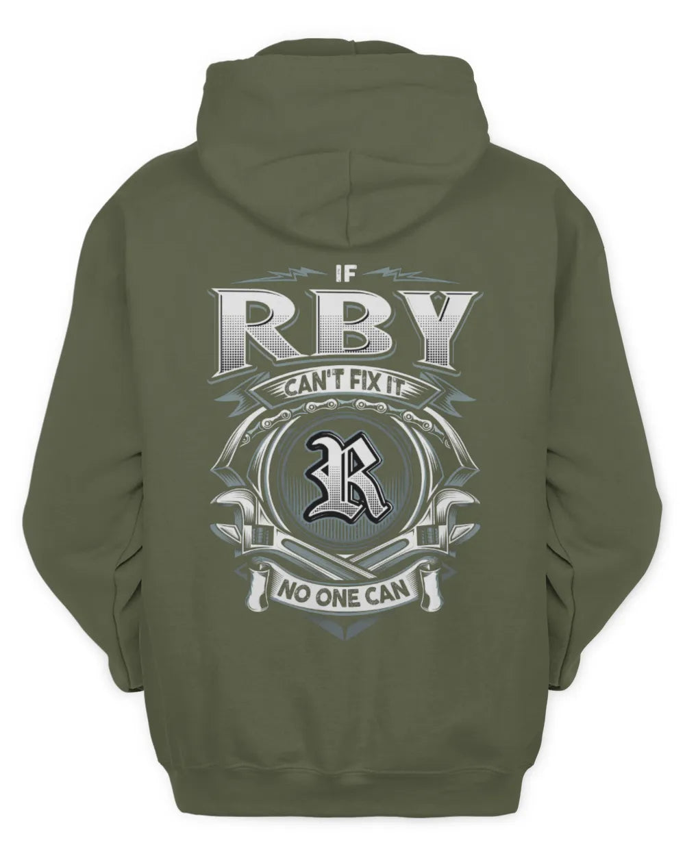 RBY AP81-K4-626 - Personalized Ahmed Quote Apparel “If Ahmed Can't Fix It, No One Can” - Unisex Hoodie - Military Green