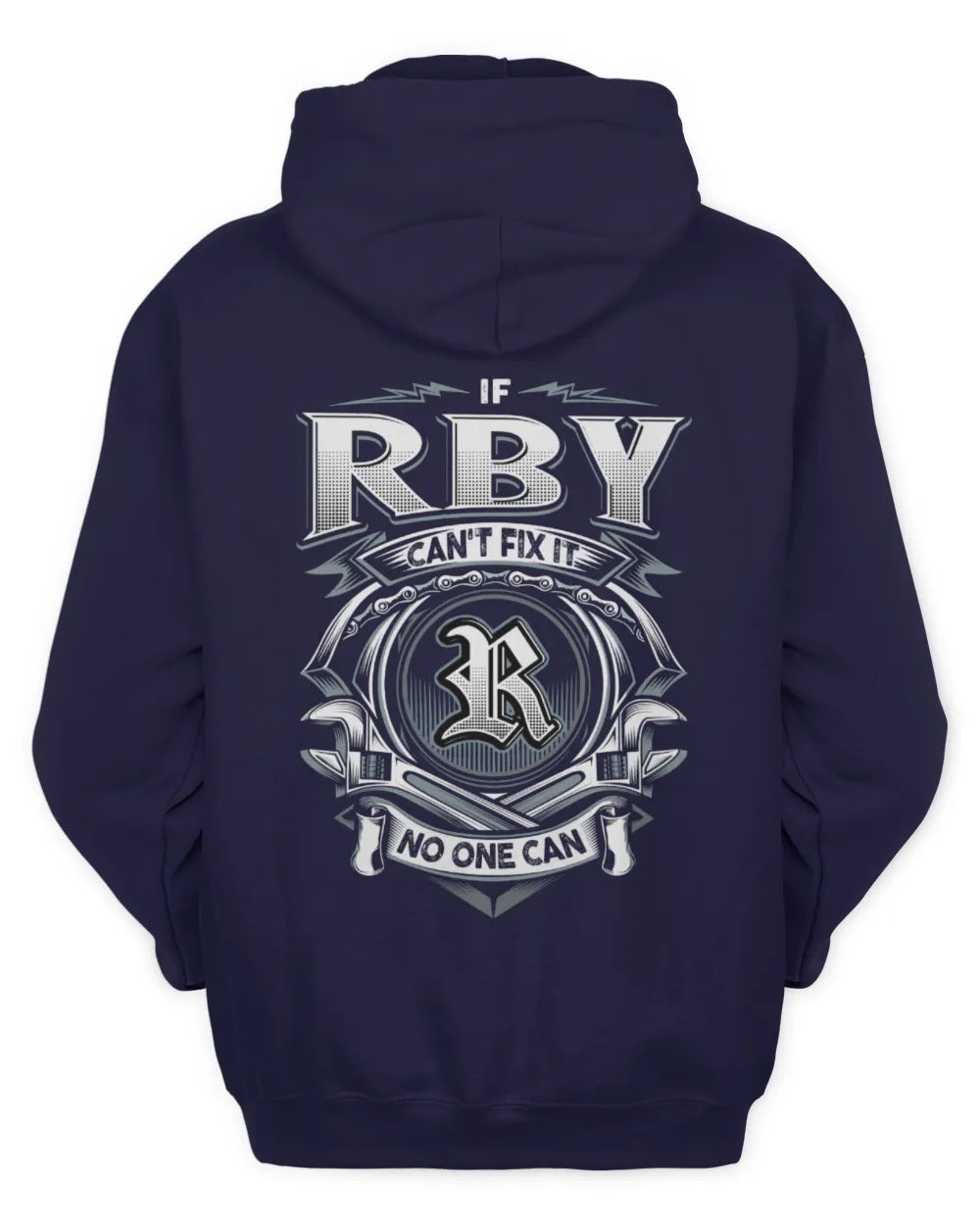 RBY AP81-K4-626 - Personalized Ahmed Quote Apparel “If Ahmed Can't Fix It, No One Can” - Unisex Hoodie - Navy
