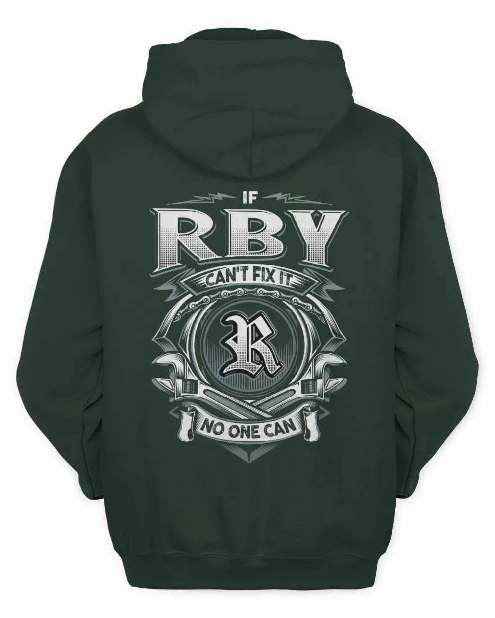 RBY AP81-K4-626 - Personalized Ahmed Quote Apparel “If Ahmed Can't Fix It, No One Can” - Unisex Hoodie - Forest Green