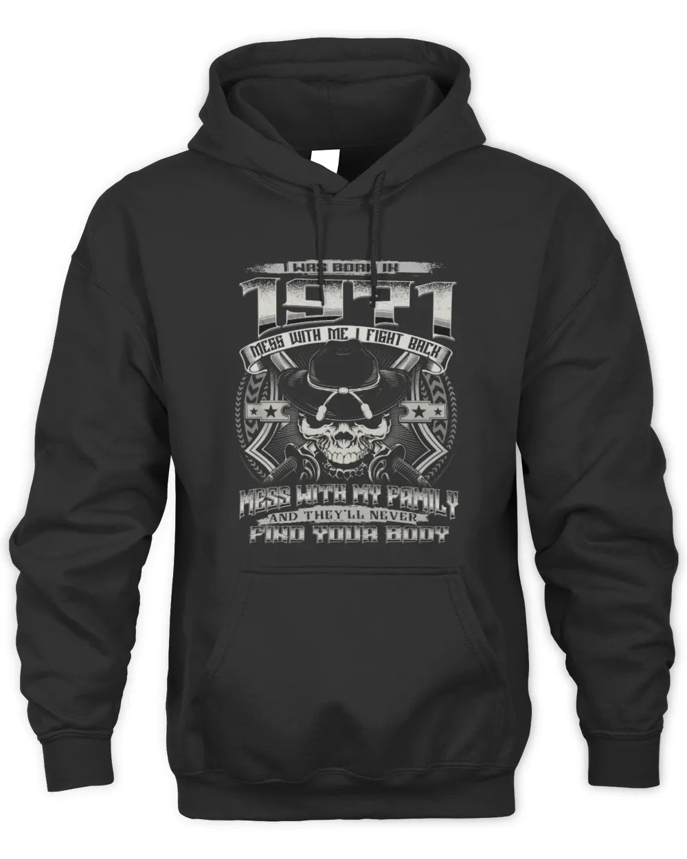1971 HH89-K2 – Protective Family Quote T-Shirt - Unisex Hoodie - Black