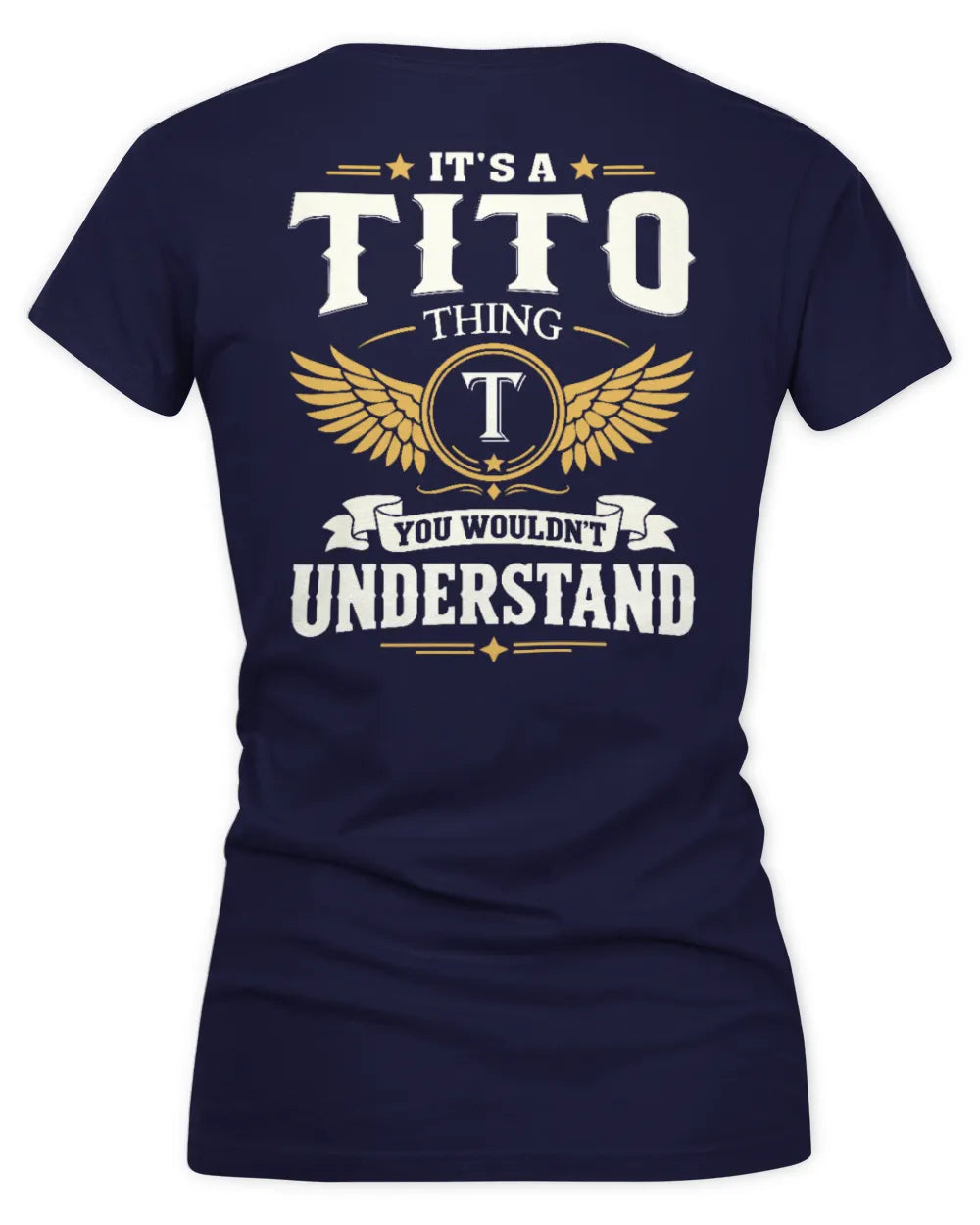 TITO KT06-M008 It’s a [NAME] Thing – You Wouldn’t Understand | Personalized Vintage T-Shirt - Women's V-Neck T-Shirt - Navy