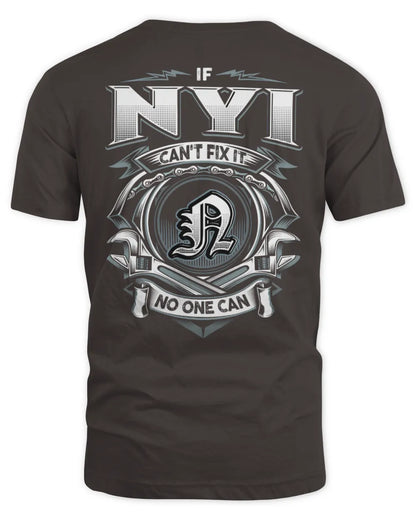 NYI AP81-K4-626 - Personalized Ahmed Quote Apparel “If Ahmed Can't Fix It, No One Can” - Unisex Standard T-Shirt - Dark Chocolate