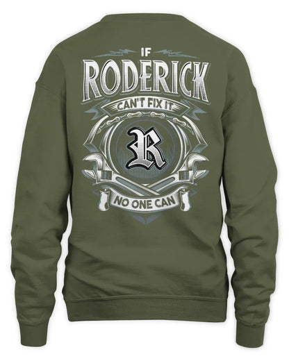 RODERICK AP81-K4-626 - Personalized Ahmed Quote Apparel “If Ahmed Can't Fix It, No One Can” - Unisex Sweatshirt - Military Green