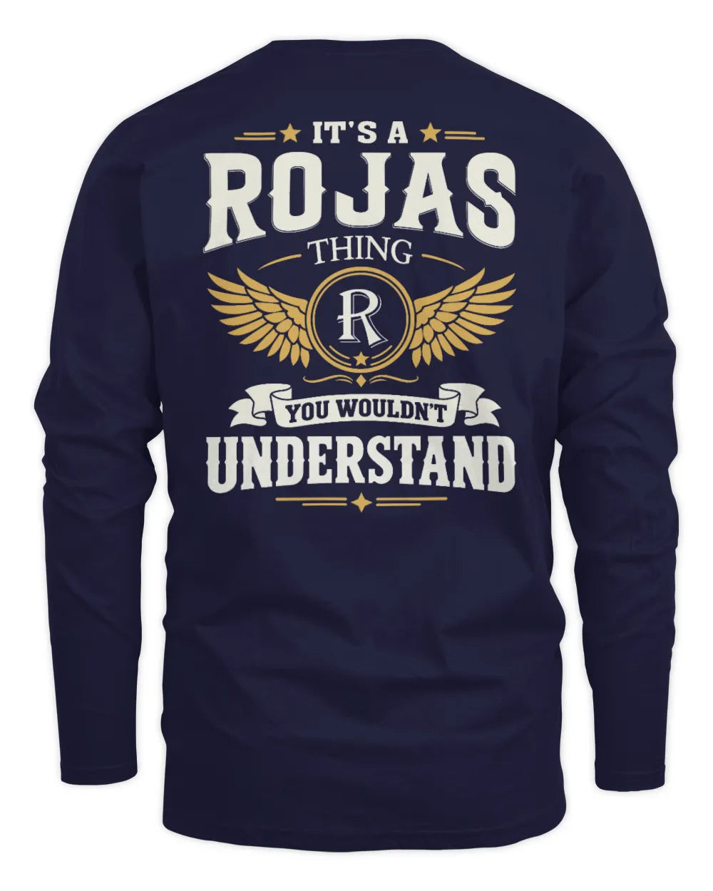 ROJAS KT06-M008 It’s a [NAME] Thing – You Wouldn’t Understand | Personalized Vintage T-Shirt - Men's Long Sleeved T-Shirt - Navy