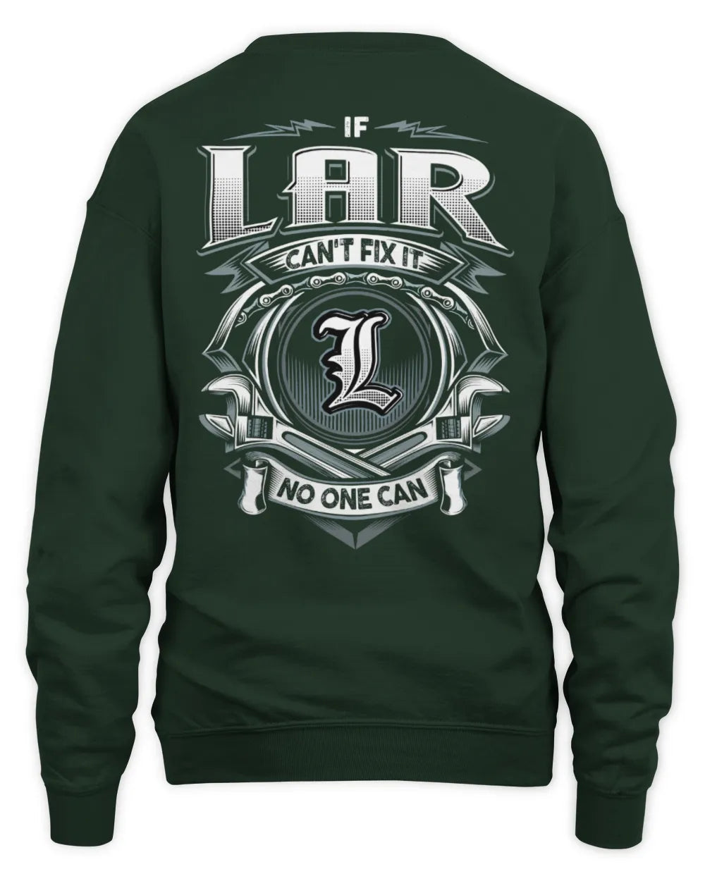 LAR AP81-K4-626 - Personalized Ahmed Quote Apparel “If Ahmed Can't Fix It, No One Can” - Unisex Sweatshirt - Forest Green