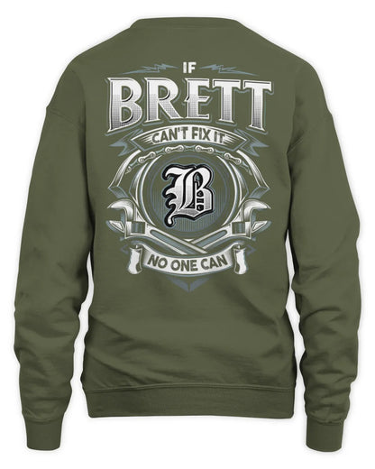 BRETT AP81-K4-626 - Personalized Ahmed Quote Apparel “If Ahmed Can't Fix It, No One Can” - Unisex Sweatshirt - Military Green