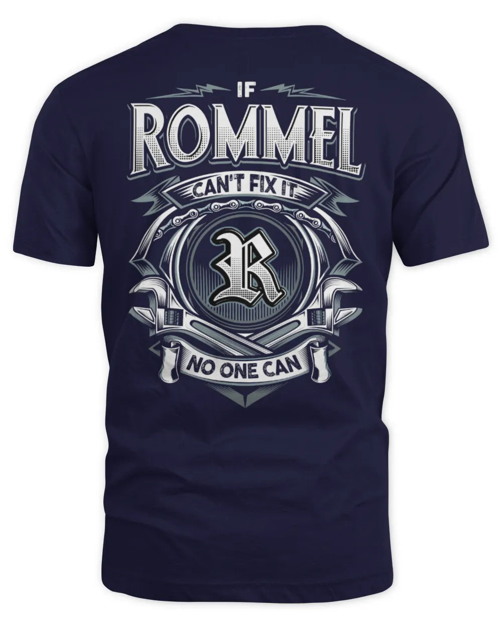 ROMMEL AP81-K4-626 - Personalized Ahmed Quote Apparel “If Ahmed Can't Fix It, No One Can” - Unisex Standard T-Shirt - Navy
