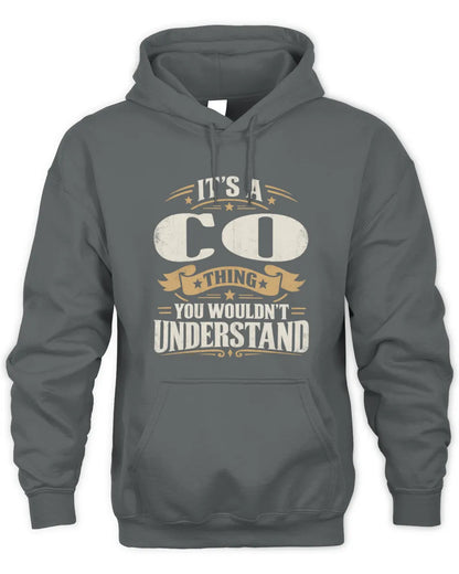 CO P08 TH51 - Personalized “It’s a/an [NAME] Thing – You Wouldn’t Understand” Shirt - Unisex Hoodie - Charcoal