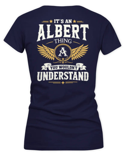ALBERT KT06-M008 It’s a [NAME] Thing – You Wouldn’t Understand | Personalized Vintage T-Shirt - Women's V-Neck T-Shirt - Navy