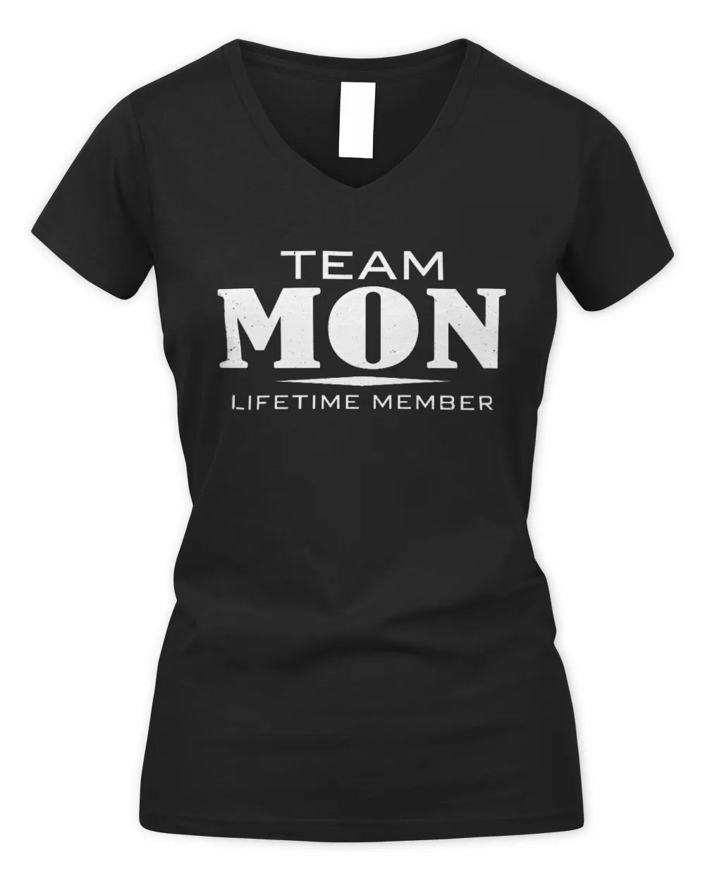 MON BL62-K4-128 - Personalized “Team NAME Lifetime Member” - Women's V-Neck T-Shirt - Black