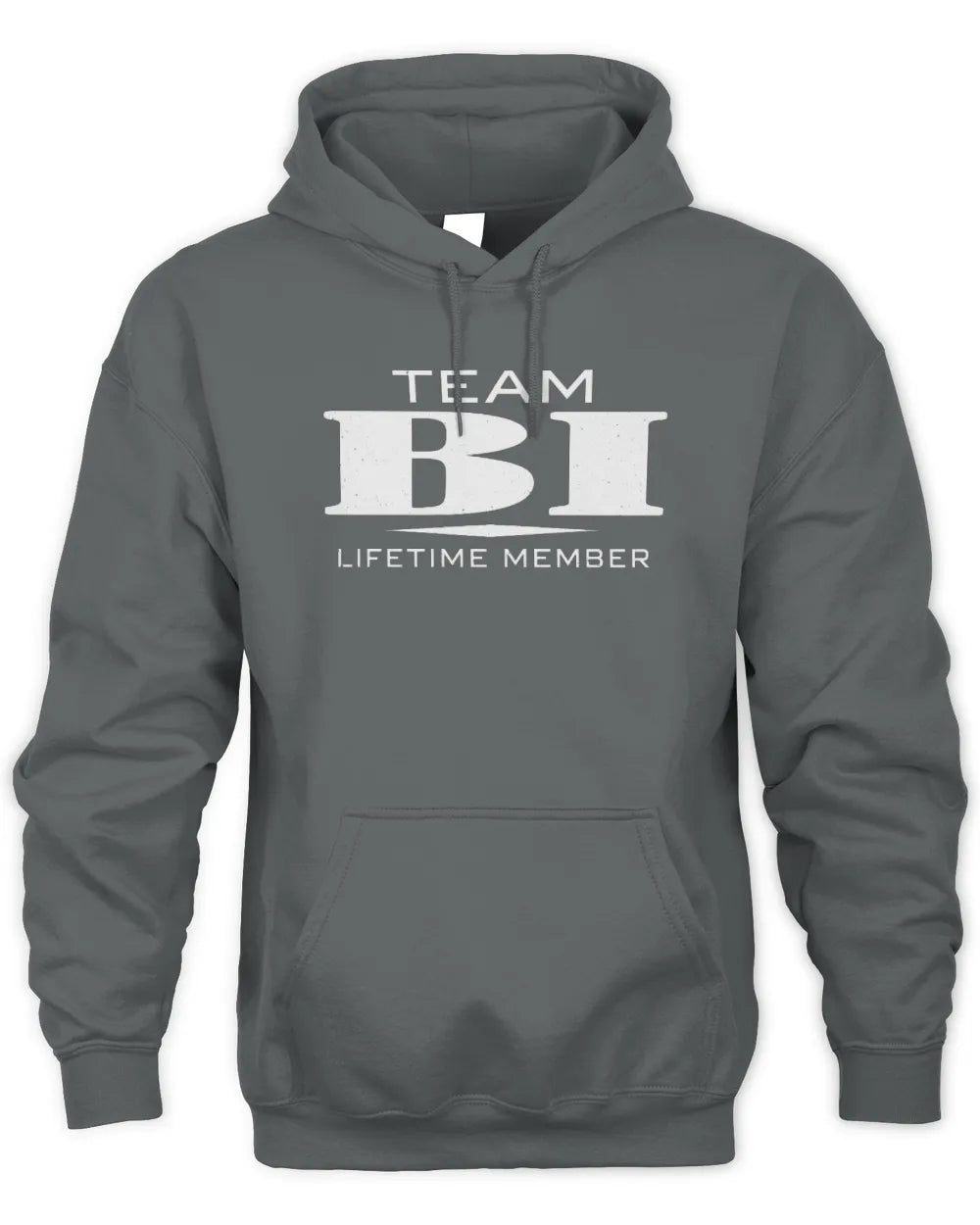 BI BL62-K4-128 - Personalized “Team NAME Lifetime Member” - Unisex Hoodie - Charcoal