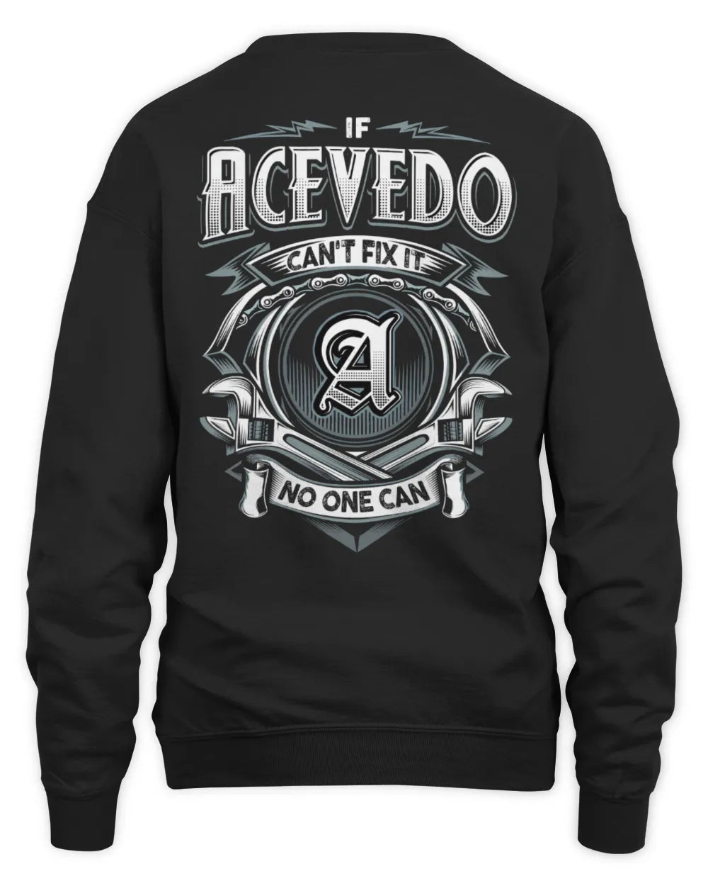 ACEVEDO AP81-K4-626 - Personalized Ahmed Quote Apparel “If Ahmed Can't Fix It, No One Can” - Unisex Sweatshirt - Black