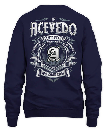 ACEVEDO AP81-K4-626 - Personalized Ahmed Quote Apparel “If Ahmed Can't Fix It, No One Can” - Unisex Sweatshirt - Navy