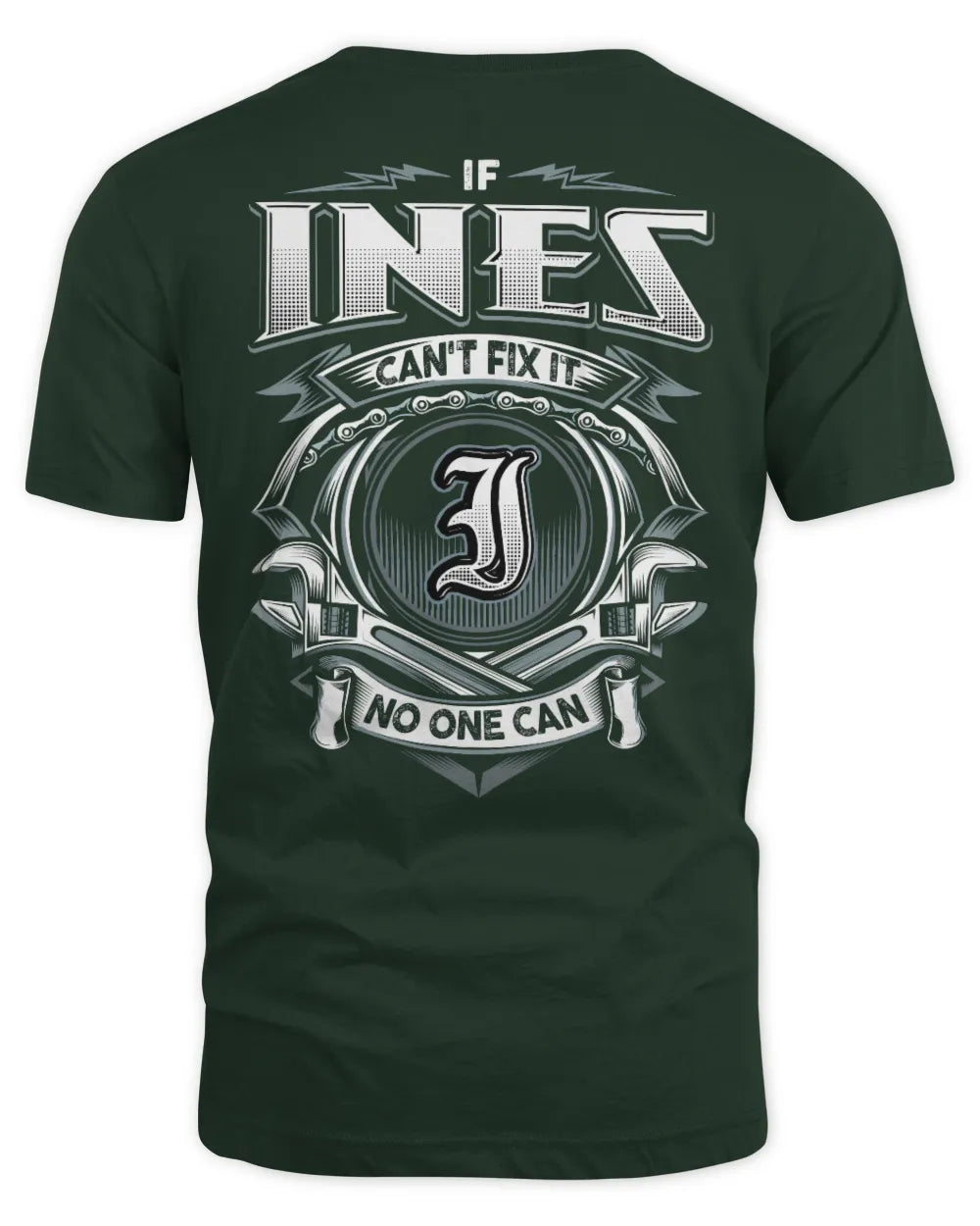 INES AP81-K4-626 - Personalized Ahmed Quote Apparel “If Ahmed Can't Fix It, No One Can” - Unisex Standard T-Shirt - Forest Green