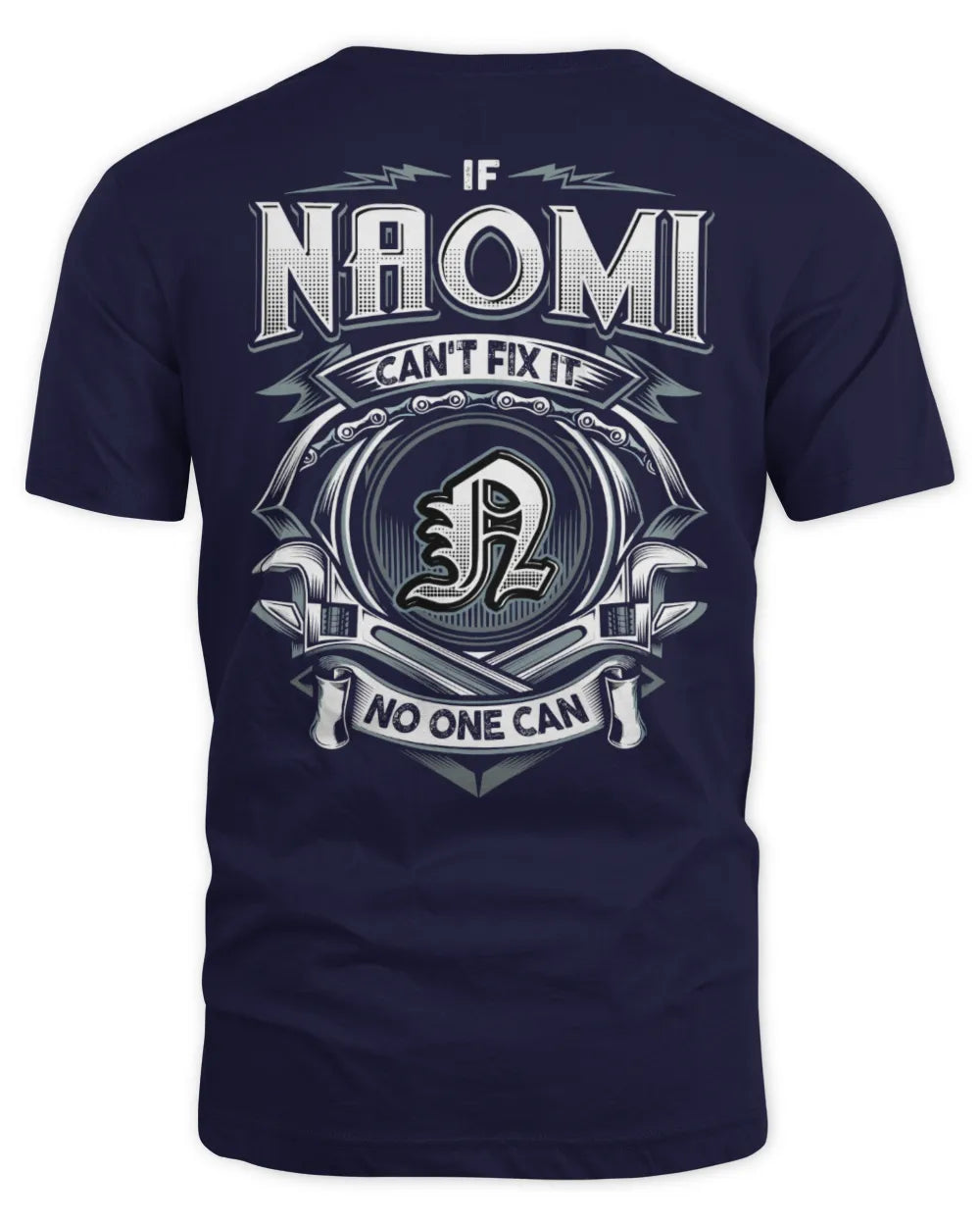 NAOMI AP81-K4-626 - Personalized Ahmed Quote Apparel “If Ahmed Can't Fix It, No One Can” - Unisex Standard T-Shirt - Navy