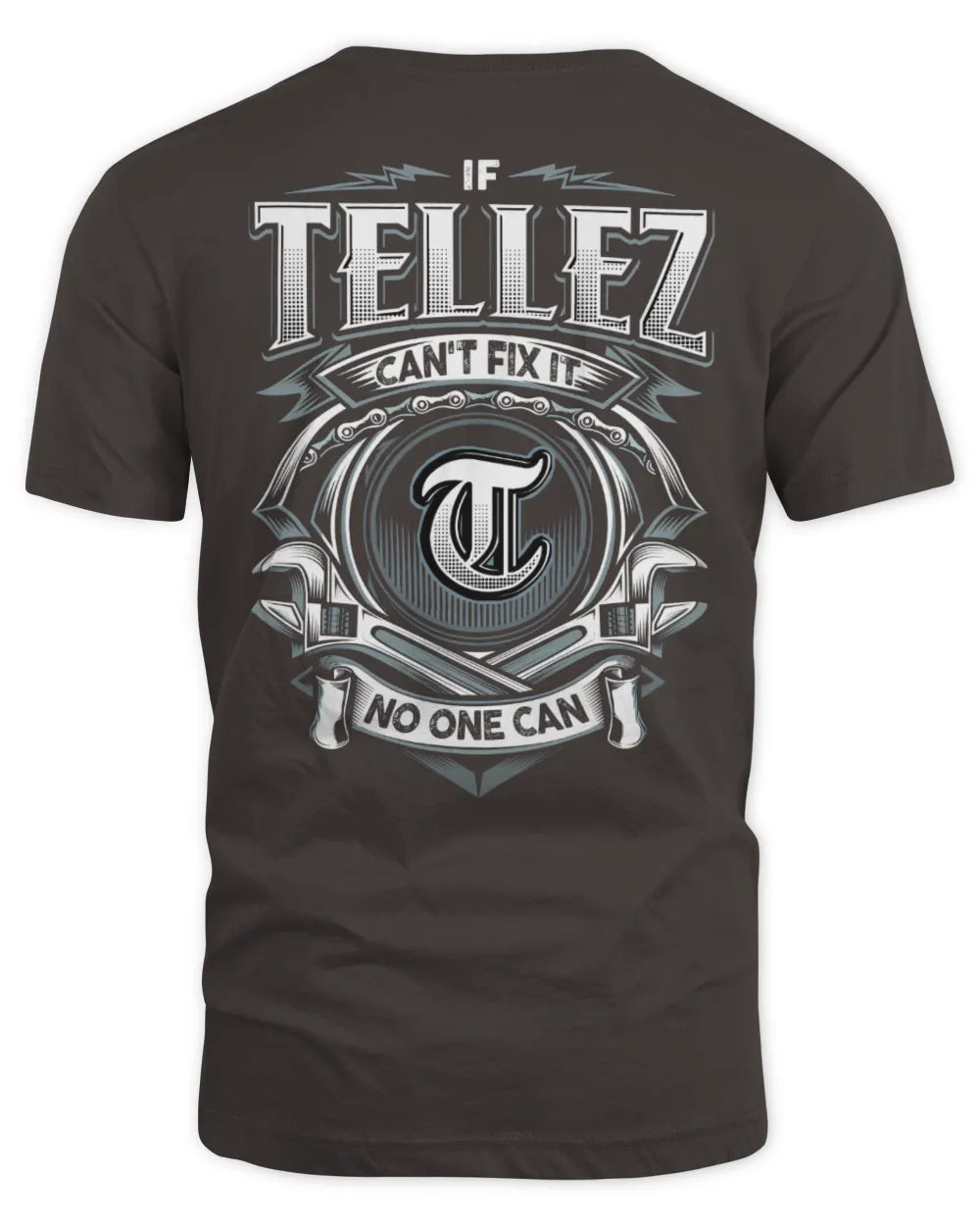 TELLEZ AP81-K4-626 - Personalized Ahmed Quote Apparel “If Ahmed Can't Fix It, No One Can” - Unisex Standard T-Shirt - Dark Chocolate