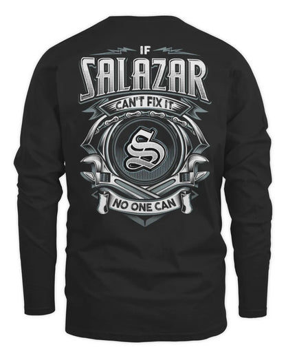 SALAZAR AP81-K4-626 - Personalized Ahmed Quote Apparel “If Ahmed Can't Fix It, No One Can” - Men's Long Sleeved T-Shirt - Black
