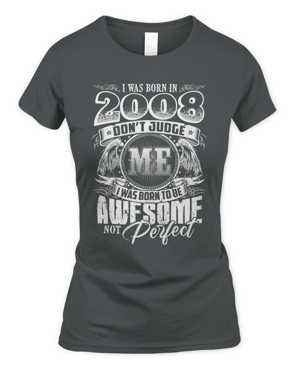 2008 HH89-K2 – Awesome Birth Year Quote T-Shirt - Women's Standard T-Shirt - Charcoal