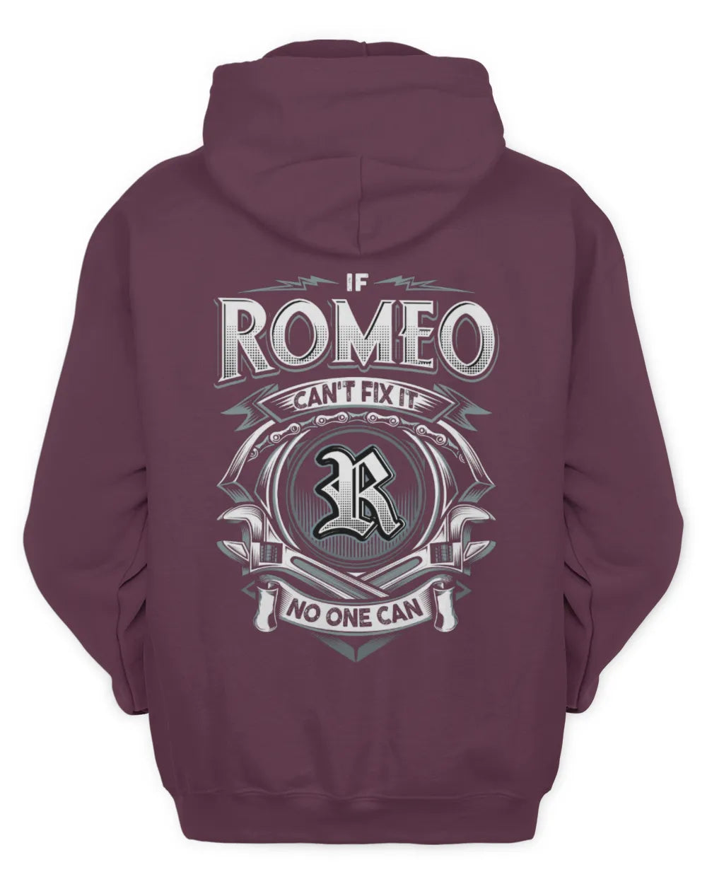 ROMEO AP81-K4-626 - Personalized Ahmed Quote Apparel “If Ahmed Can't Fix It, No One Can” - Unisex Hoodie - Maroon
