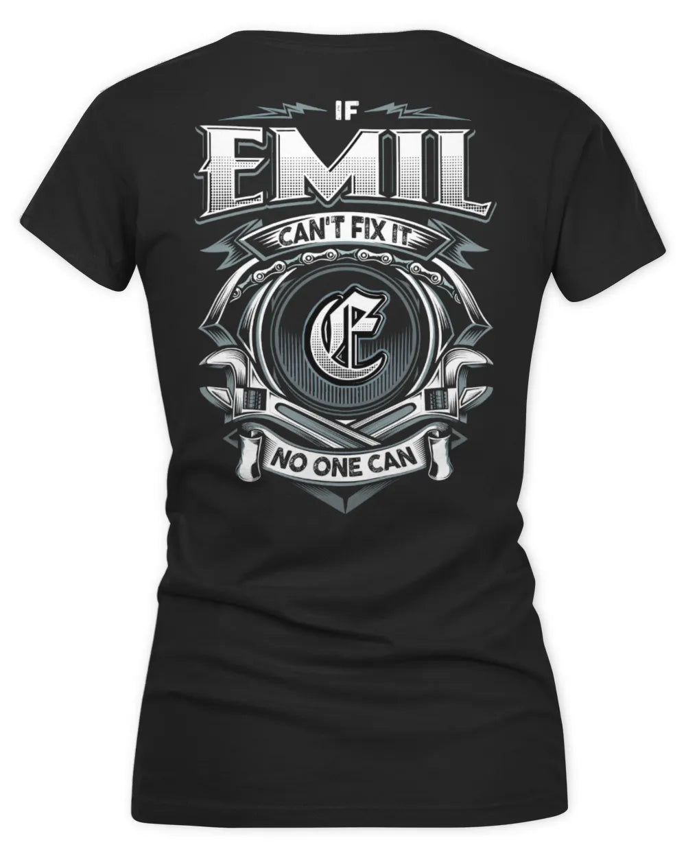 EMIL AP81-K4-626 - Personalized Ahmed Quote Apparel “If Ahmed Can't Fix It, No One Can” - Women's V-Neck T-Shirt - Black