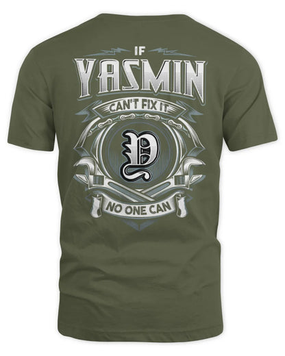 YASMIN AP81-K4-626 - Personalized Ahmed Quote Apparel “If Ahmed Can't Fix It, No One Can” - Unisex Standard T-Shirt - Military Green