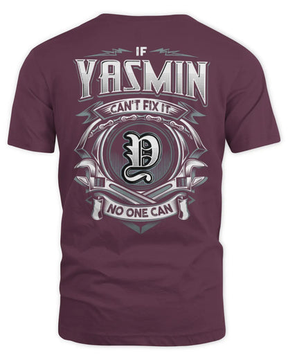 YASMIN AP81-K4-626 - Personalized Ahmed Quote Apparel “If Ahmed Can't Fix It, No One Can” - Unisex Standard T-Shirt - Maroon