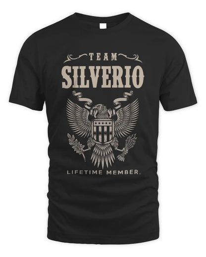 SILVERIO TP06-K82 – Personalized Classic Style Apparel “Team NAME Lifetime Member” - Unisex Standard T-Shirt - Black