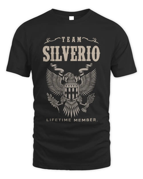 SILVERIO TP06-K82 – Personalized Classic Style Apparel “Team NAME Lifetime Member” - Unisex Standard T-Shirt - Black