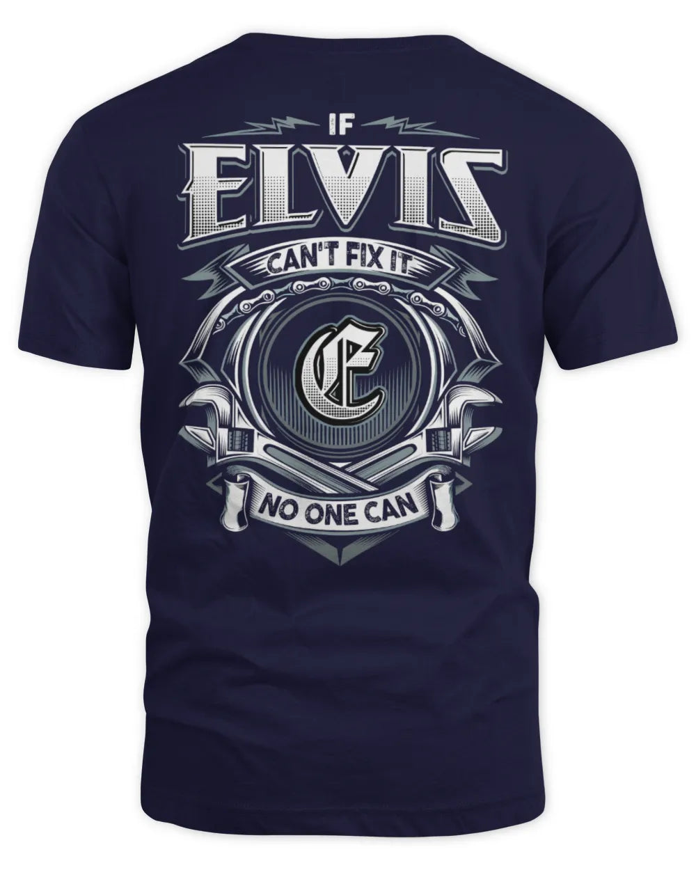 ELVIS AP81-K4-626 - Personalized Ahmed Quote Apparel “If Ahmed Can't Fix It, No One Can” - Unisex Standard T-Shirt - Navy