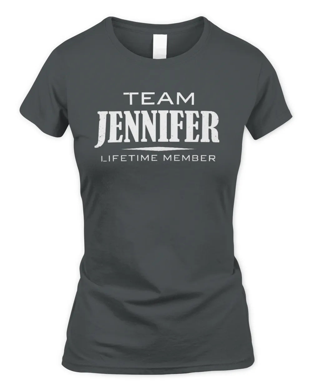 JENNIFER BL62-K4-128 - Personalized “Team NAME Lifetime Member” - Women's Standard T-Shirt - Charcoal