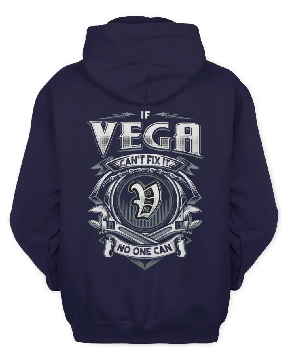 VEGA AP81-K4-626 - Personalized Ahmed Quote Apparel “If Ahmed Can't Fix It, No One Can” - Unisex Hoodie - Navy