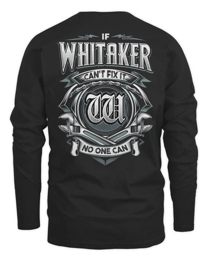 WHITAKER AP81-K4-626 - Personalized Ahmed Quote Apparel “If Ahmed Can't Fix It, No One Can” - Men's Long Sleeved T-Shirt - Black