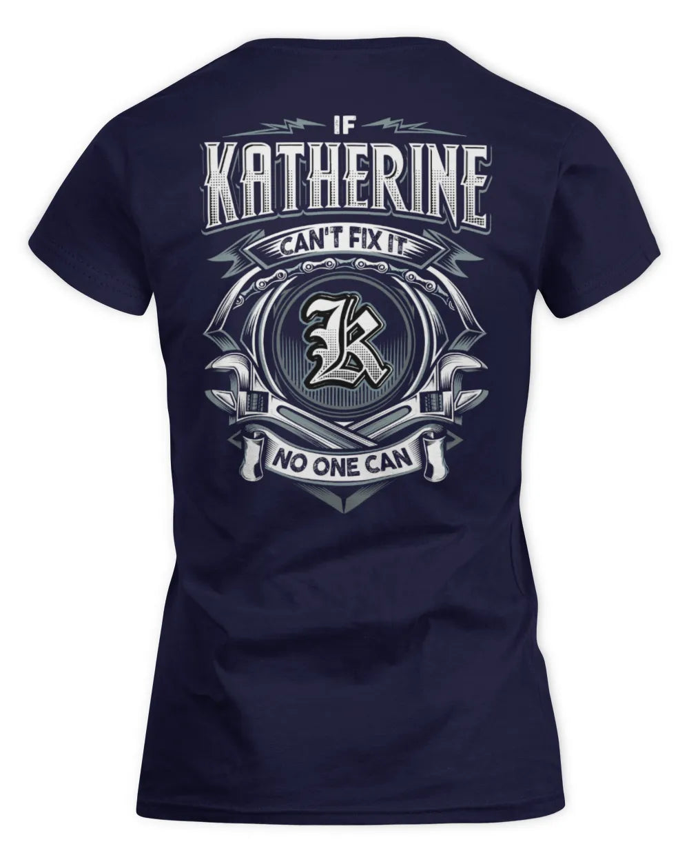 KATHERINE AP81-K4-626 - Personalized Ahmed Quote Apparel “If Ahmed Can't Fix It, No One Can” - Women's Standard T-Shirt - Navy