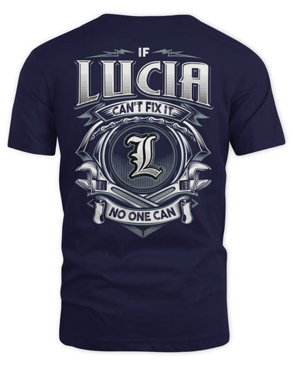 LUCIA AP81-K4-626 - Personalized Ahmed Quote Apparel “If Ahmed Can't Fix It, No One Can” - Unisex Standard T-Shirt - Navy