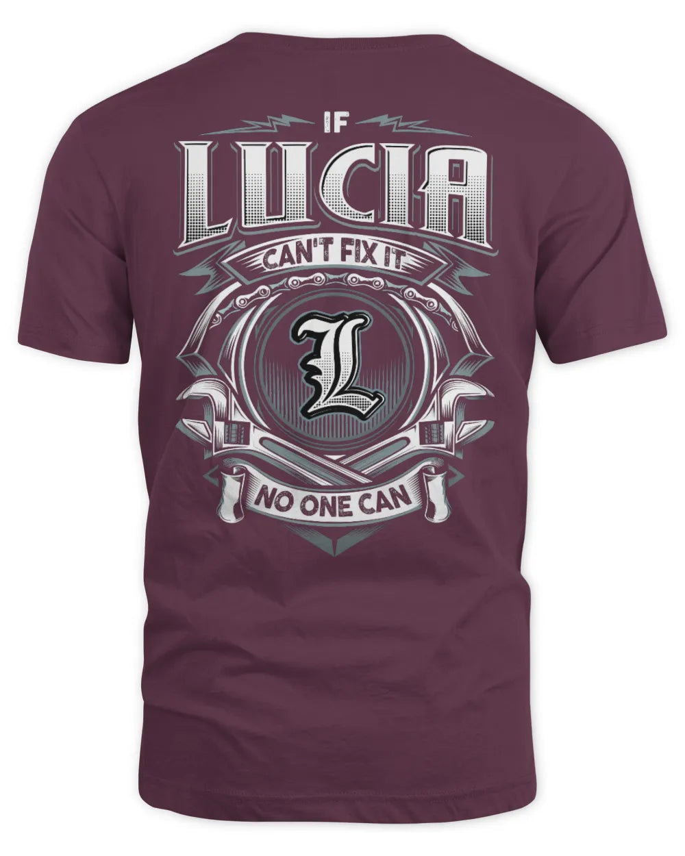 LUCIA AP81-K4-626 - Personalized Ahmed Quote Apparel “If Ahmed Can't Fix It, No One Can” - Unisex Standard T-Shirt - Maroon
