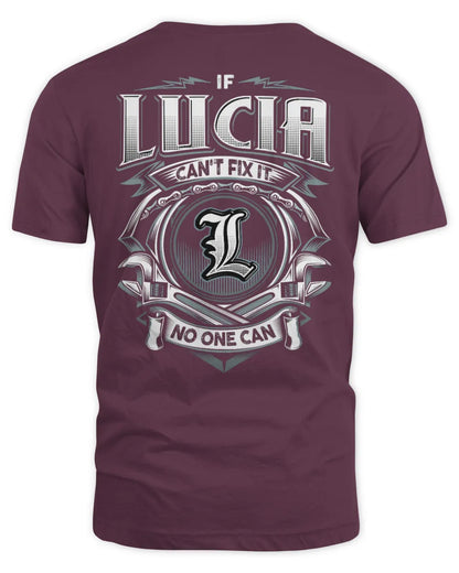 LUCIA AP81-K4-626 - Personalized Ahmed Quote Apparel “If Ahmed Can't Fix It, No One Can” - Unisex Standard T-Shirt - Maroon