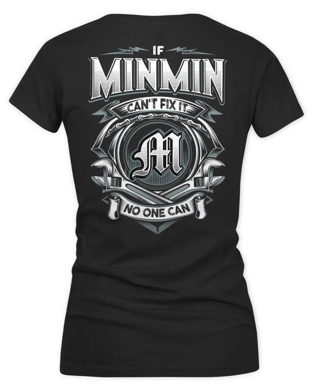MINMIN AP81-K4-626 - Personalized Ahmed Quote Apparel “If Ahmed Can't Fix It, No One Can” - Women's V-Neck T-Shirt - Black