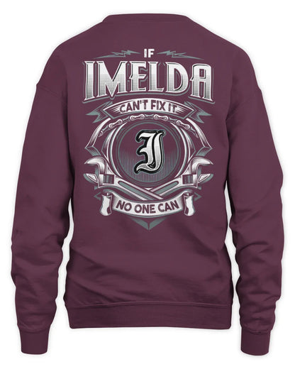 IMELDA AP81-K4-626 - Personalized Ahmed Quote Apparel “If Ahmed Can't Fix It, No One Can” - Unisex Sweatshirt - Maroon