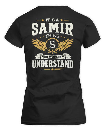 SAMIR KT06-M008 It’s a [NAME] Thing – You Wouldn’t Understand | Personalized Vintage T-Shirt - Women's Standard T-Shirt - Black