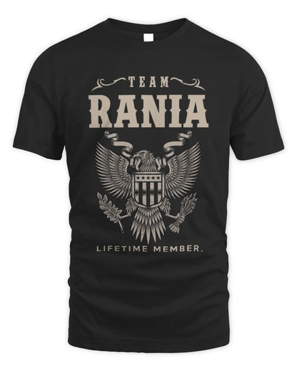 RANIA TP06-K82 – Personalized Classic Style Apparel “Team NAME Lifetime Member” - Unisex Standard T-Shirt - Black