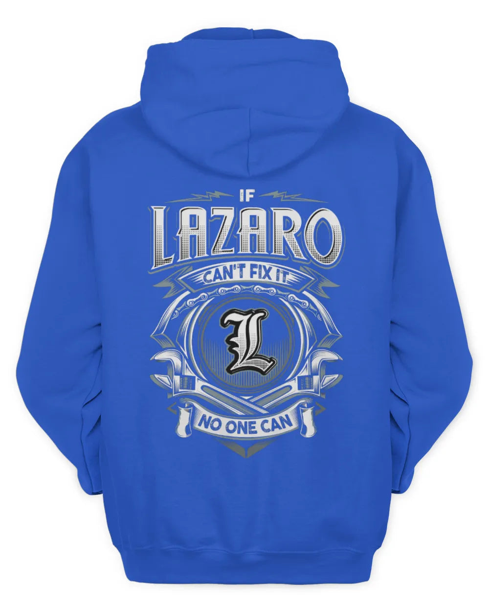LAZARO AP81-K4-626 - Personalized Ahmed Quote Apparel “If Ahmed Can't Fix It, No One Can” - Unisex Hoodie - Royal