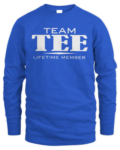 TEE BL62-K4-128 - Personalized “Team NAME Lifetime Member” - Men's Long Sleeved T-Shirt - Royal