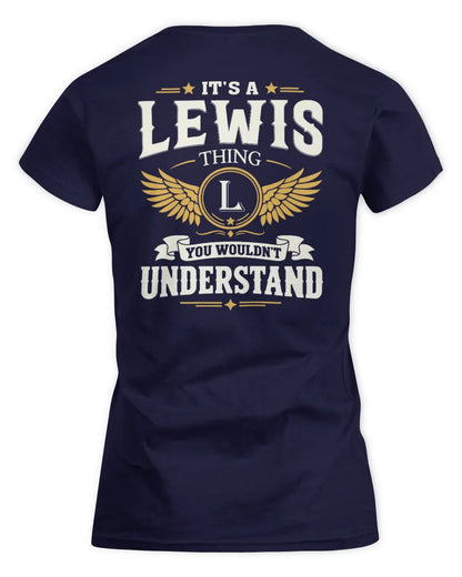 LEWIS KT06-M008 It’s a [NAME] Thing – You Wouldn’t Understand | Personalized Vintage T-Shirt - Women's Standard T-Shirt - Navy