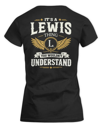 LEWIS KT06-M008 It’s a [NAME] Thing – You Wouldn’t Understand | Personalized Vintage T-Shirt - Women's Standard T-Shirt - Black