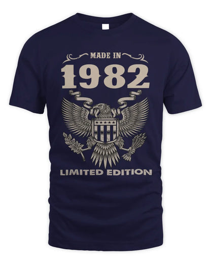 1982 HH89-K2 – Classic Birth Year Limited Edition T-Shirt - Unisex Standard T-Shirt - Navy